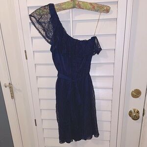 Women's and/or juniors size small one shoulder lace formal mini dress